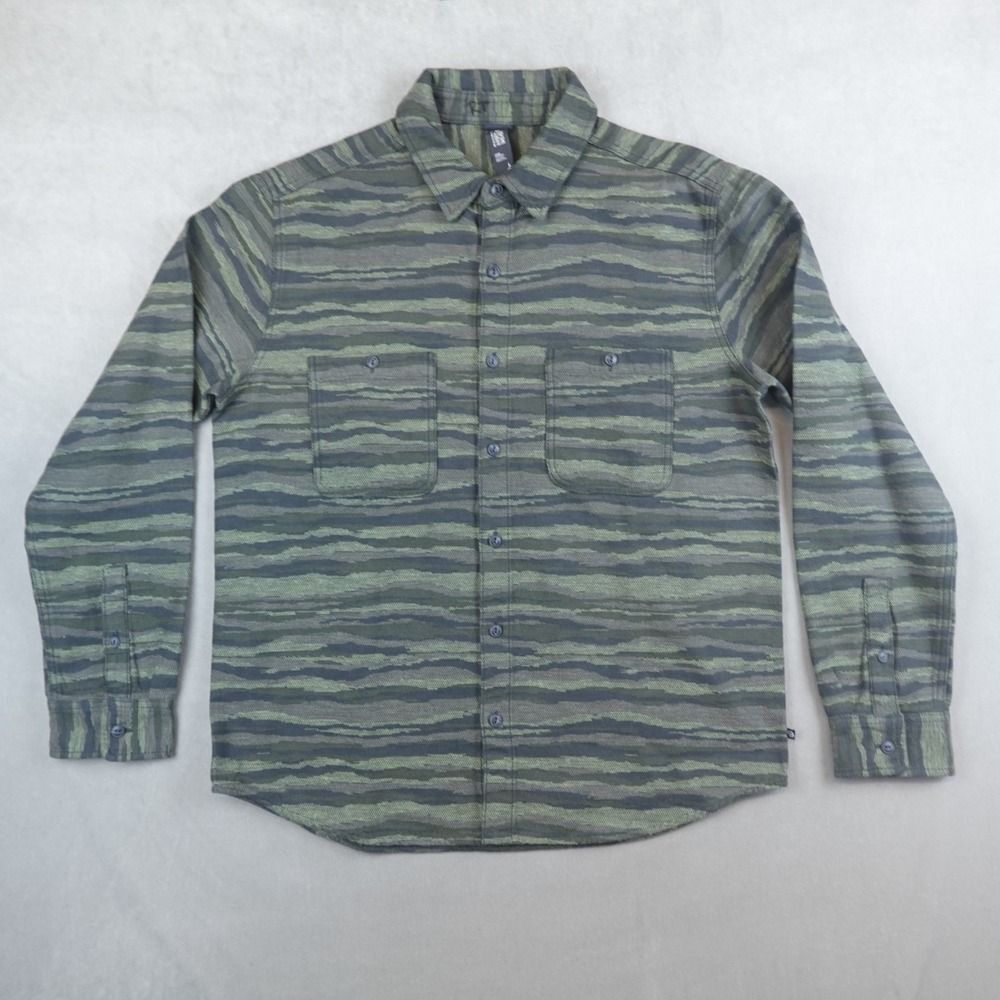 Mountain Hardwear Granite Peak Flannel Shirt Long Sleeve Mens Size Large Camo